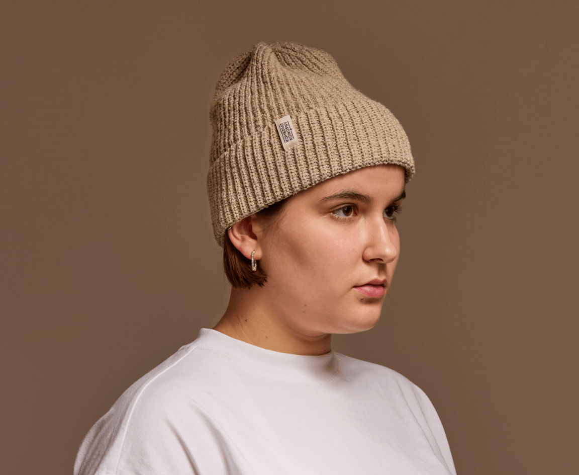 Different colors of hemp beanies