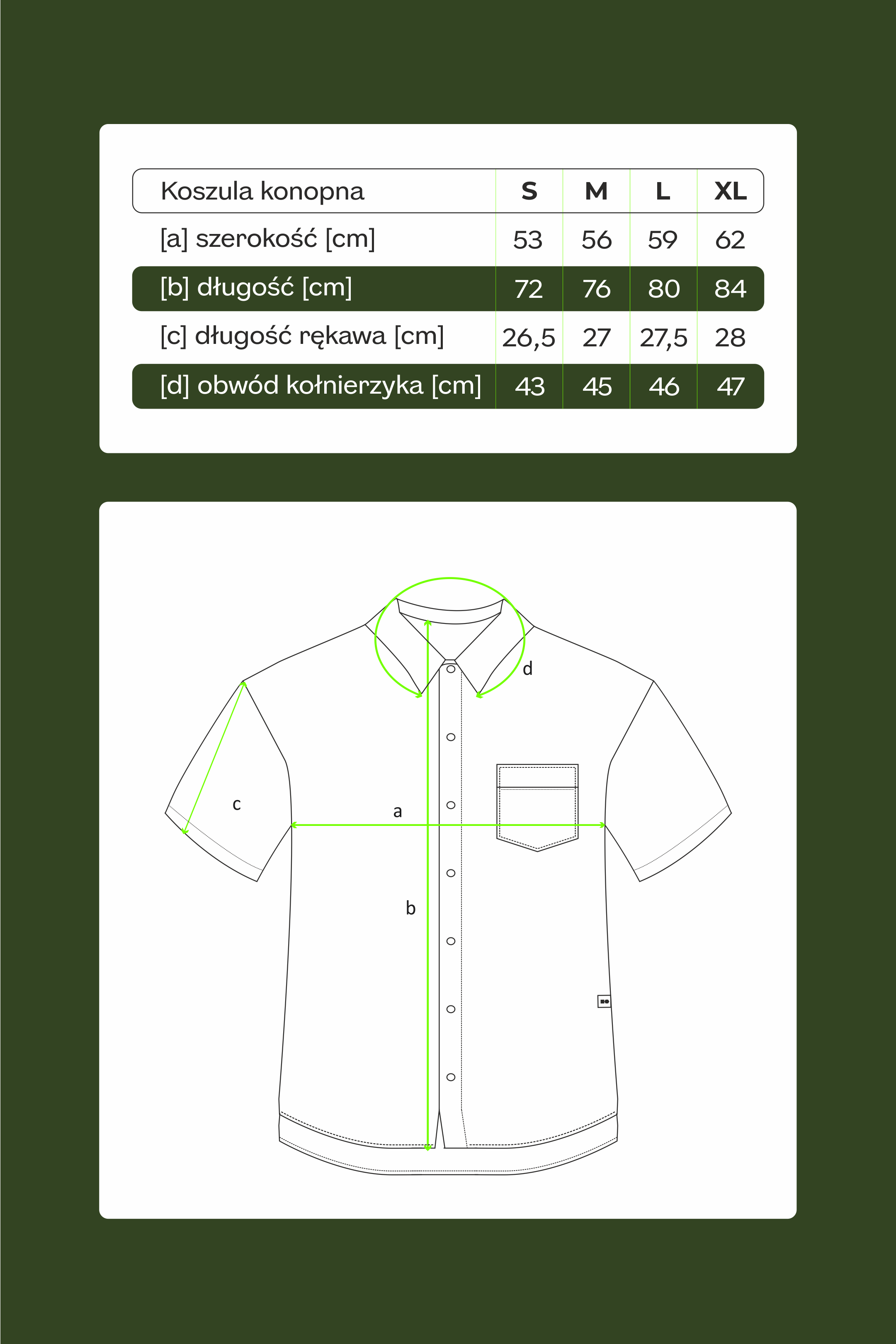 Details of the printed hemp shirt