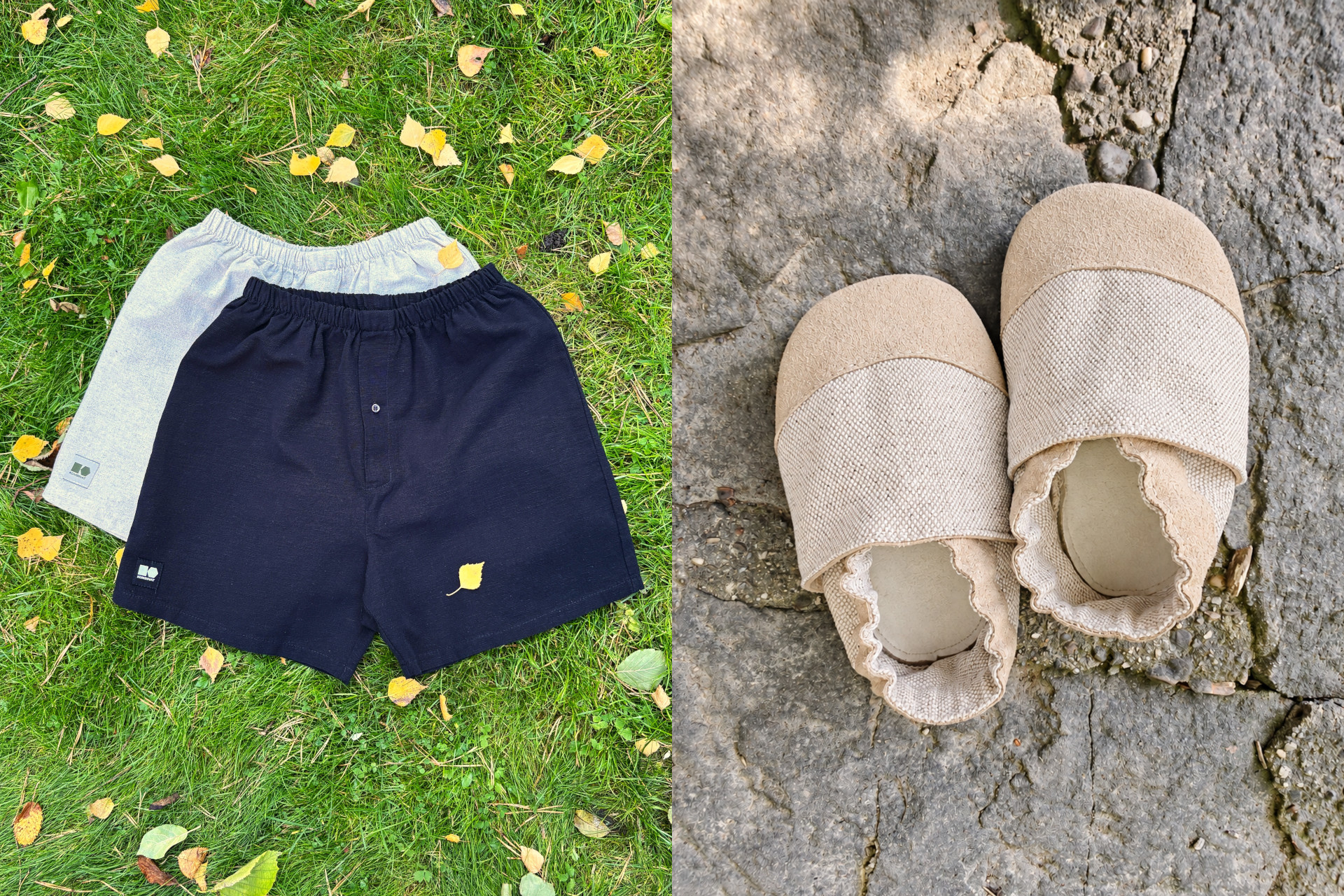 Hemp boxer shorts and slippers Kombinat Konopny