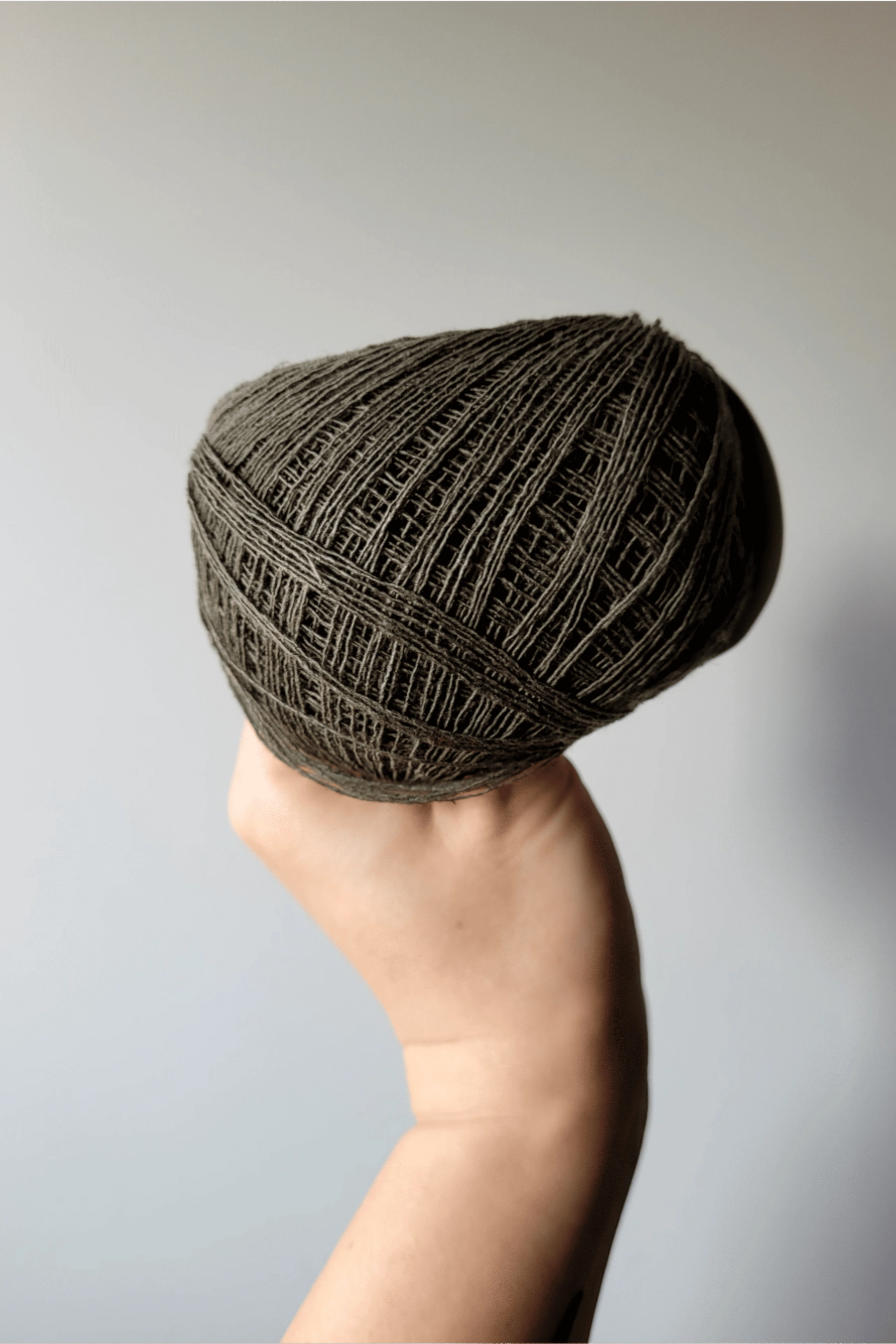 Hemp-cotton cordon (khaki) - 50 g
