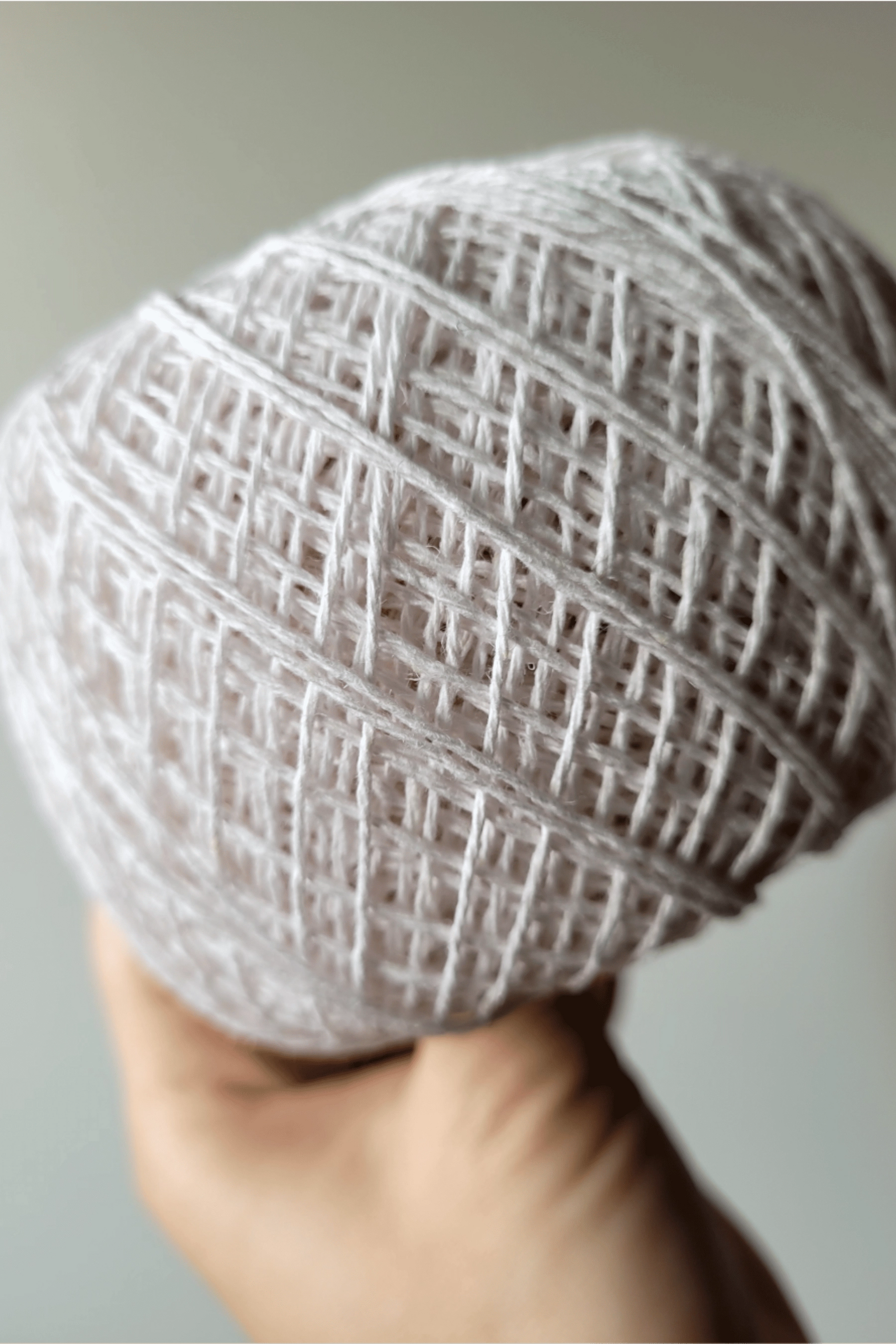 Hemp-cotton cordon (white) - 100 g