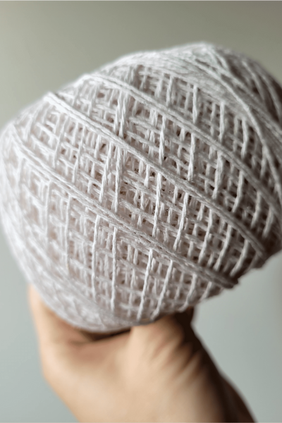 Hemp-cotton cordon (white) - 100 g