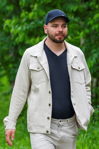Hemp-cotton denim jacket
