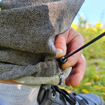 Joggery bawełniano-konopne czarny melanż