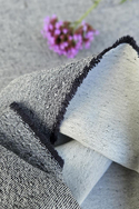Cotton-hemp fabric BLACK – SATIN weave (1 m)