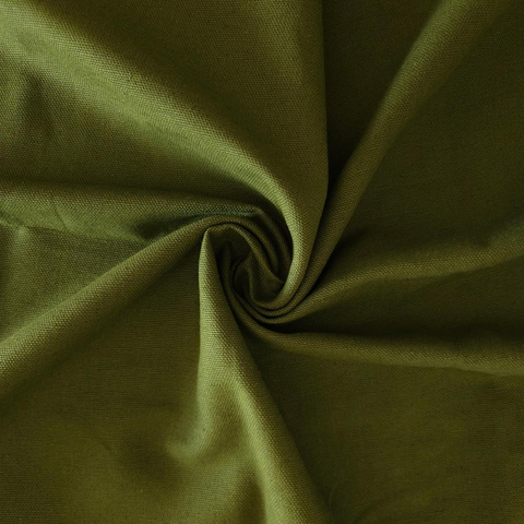 Cotton-hemp fabric GREEN – PANAMA weave (1 m)
