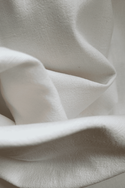 WHITE cotton-hemp fabric - FLAT weave  (1 m)