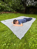 Hemp and cotton blanket 130×180 cm gray