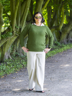 Hemp-cotton sweater - Olive