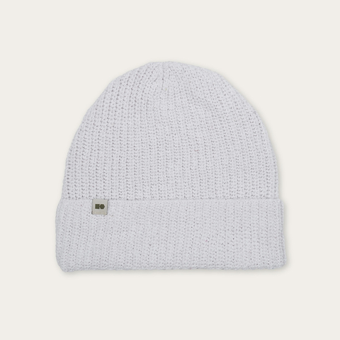 Hemp-cotton beanie with a small logo (white)