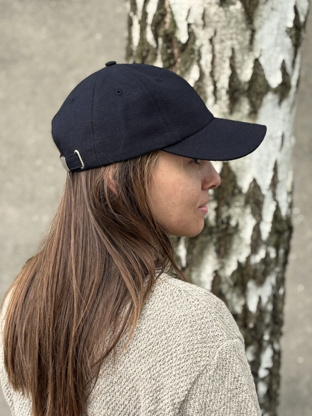 Low cotton-hemp baseball cap black