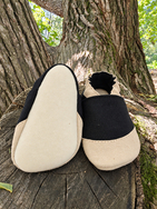 Children's Slippers Polish Hemp Barefoot Black