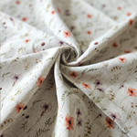 Cotton-hemp fabric PRINT “FLOWERS” – PLAIN weave (3 m)