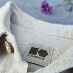 Short-sleeved cotton and hemp shirt, natural