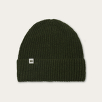 Hemp-cotton beanie with a small logo (olive)