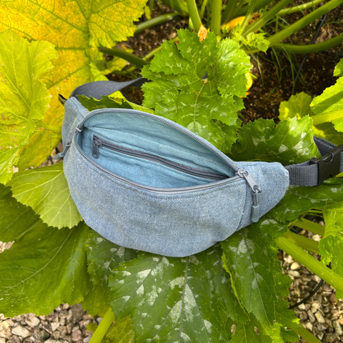 Denim fanny pack Polish Hemp light blue