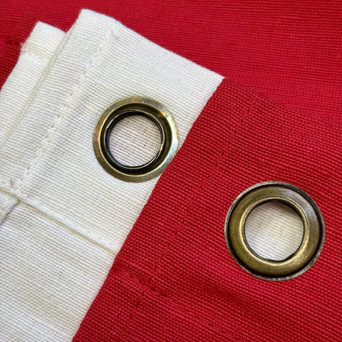 Cotton-hemp Polish flag on the mast