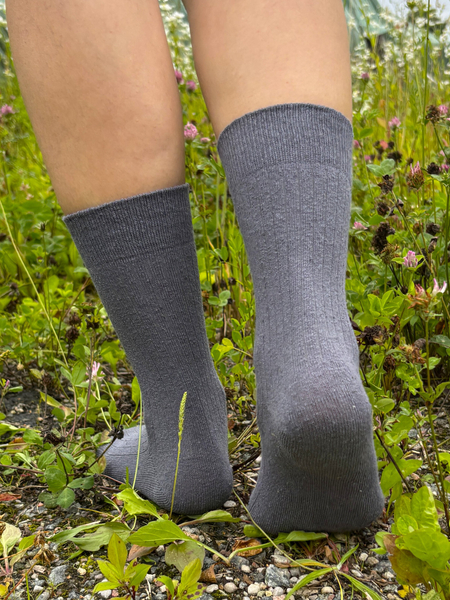 Hemp-cotton socks gray