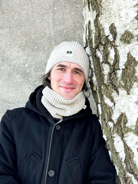 Hemp and cotton winter neck warmer - natural