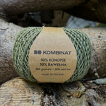 Polish Hemp yarn forest green 100 g