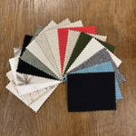 Samples of cotton and hemp fabrics