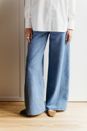 Baggy hemp denim pants