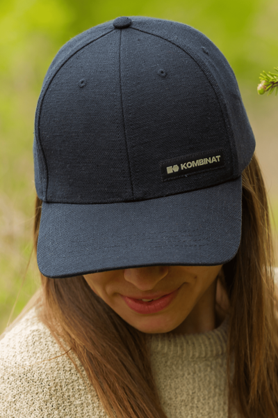 Cotton-hemp baseball cap (black)