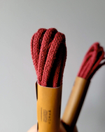 Hemp-cotton shoelaces (brick)