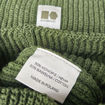 Hemp-cotton beanie with a small logo (green)