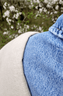 NATURAL cotton-hemp fabric - TWILL weave (2 m)