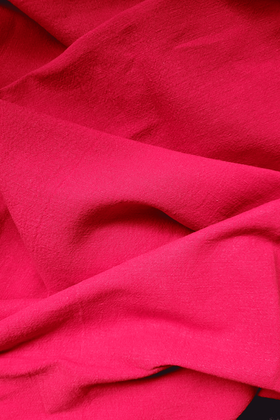 RED cotton-hemp fabric - FLAT weave (1 m)