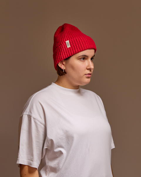 Czapka konopno-bawełniana (czerwona)