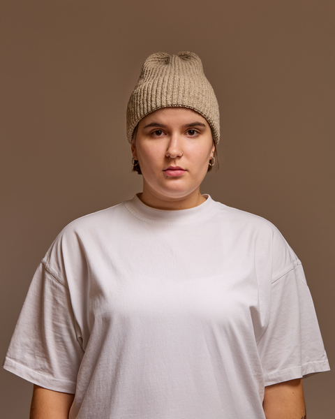 Hemp-cotton beanie (natural)