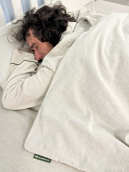 Cotton and hemp comforter cover 140x200 cm natural color