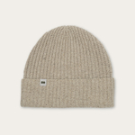 Hemp-cotton beanie with a small logo (natural)
