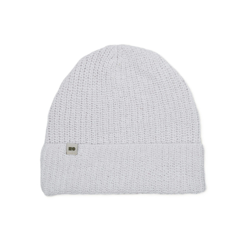 Hemp-cotton beanie with a small logo (white)