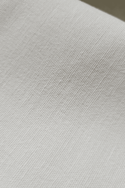 WHITE cotton-hemp fabric - FLAT weave  (1 m)