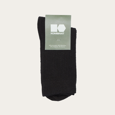 Hemp-cotton socks (black)