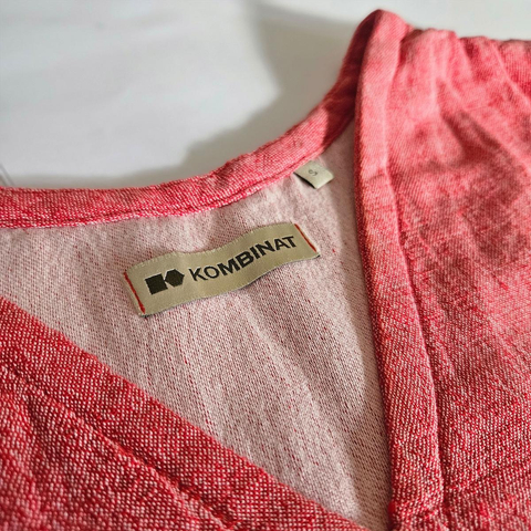 Red women's collection T-shirt with shorts