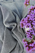Cotton-hemp fabric BLACK – SATIN weave (1 m)