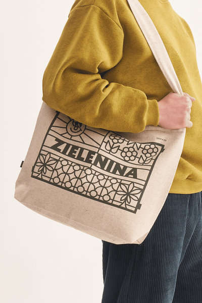 Cotton-hemp bag "ZIELENINA" - KOMBINAT x PTNS