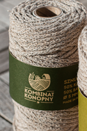 Hemp-cotton cord braided 5 mm