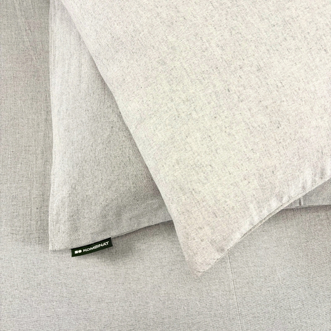 Cotton and hemp pillowcase 50x60 cm natural color
