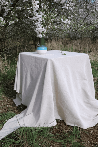 NATURAL cotton-hemp fabric - PLAIN weave (2 m)