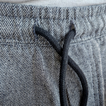 Joggery bawełniano-konopne czarny melanż