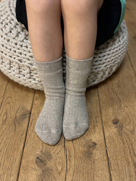 Children's natural hemp-cotton socks