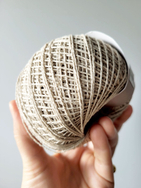Hemp and cotton yarn, 100 g, natural color