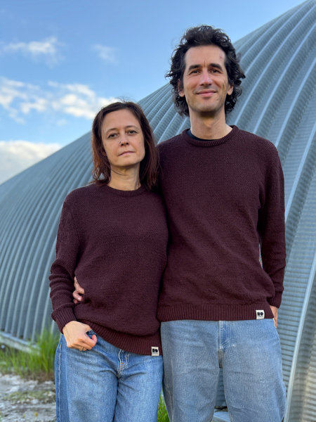 Sweter Polskie Konopie Ciemnobrązowy
