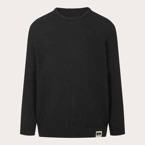 Hemp-cotton sweater - Black