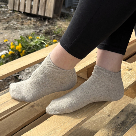 Hemp-cotton natural foot socks